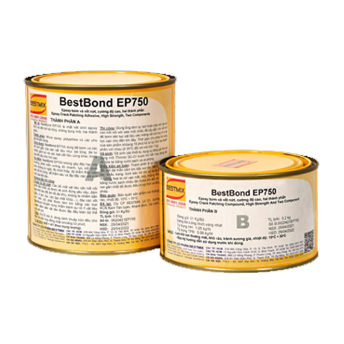 BestBond EP750 bộ 1Kg chất kết dính epoxy dùng bơm vá vết nứt bê tông 2TP