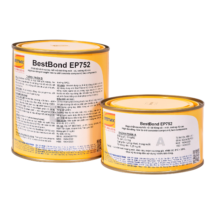 BestBond EP752 bộ 1Kg chất kết dính epoxy dùng kết nối bê tông cũ - mới 2TP