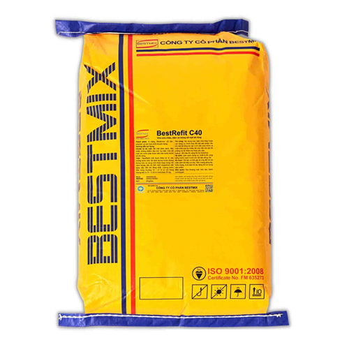 BestRefit C40 bao 25Kg vữa sửa chữa, dặm vá mỏng bề mặt bê tông