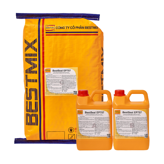BestSeal EP757 bộ 24Kg vữa trám đa dụng, ngăn ẩm, gốc xi măng-epoxy 3 thành phần