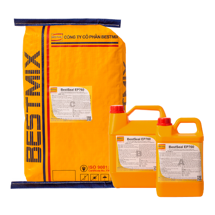 BestSeal EP760 bộ 31Kg vữa tự san phẳng ngăn ẩm, gốc xi măng-epoxy, 3 thành phần