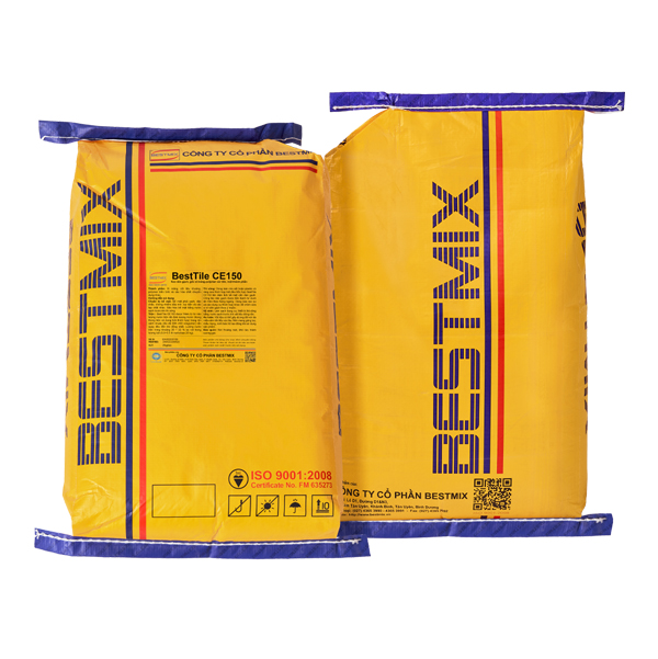 BestTile CE150 bao 25Kg keo dán gạch, gốc xi măng-polymer cải tiến