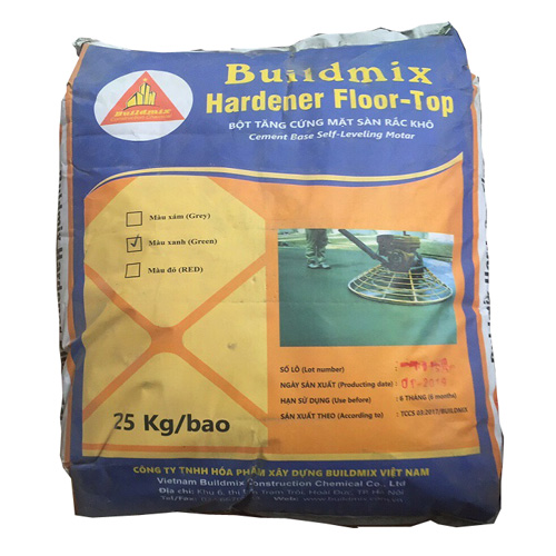 Bột rắc tăng cứng sàn, màu xanh Buildmix Handener Floor Top Green bao 25kg