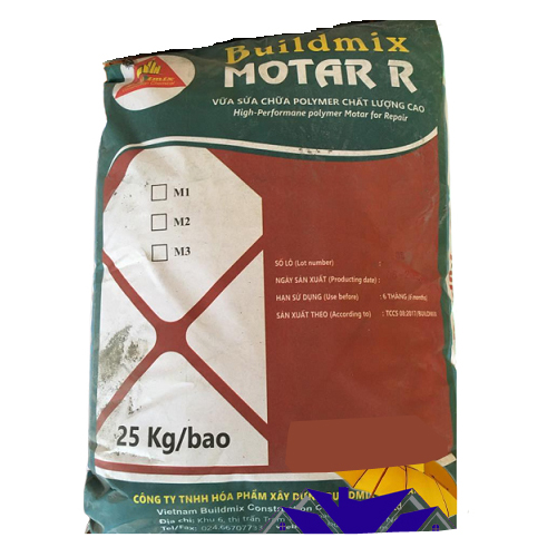 Vữa sửa chữa polymer chất lượng cao Buildmix Motar R bao 25kg